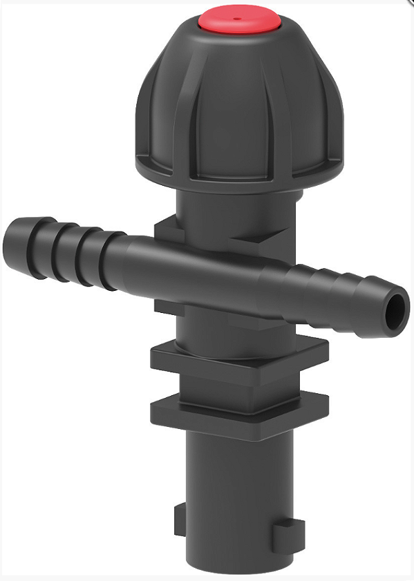 CORPO DE PORTA BICO ANTI-GOTEJAMENTO ENGATE RÁPIDO E SAÍDA DUPLA PARA MANGUEIRA Ø 13 MM - 413422 ARAG