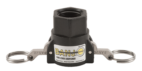 ENGATE RÁPIDO FÊMEA 3/4" X ACOP. DE ALAVANCA DE CAME EM PP - 075D BANJO