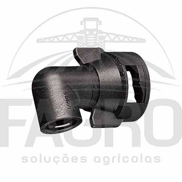 CAPA DE ENGATE RÁPIDO QUICK TEEJET 90° QJ4676-90-1/4-NYR COM SAÍDA ROSCA FÊMEA DE ¼" NPT - TEEJET