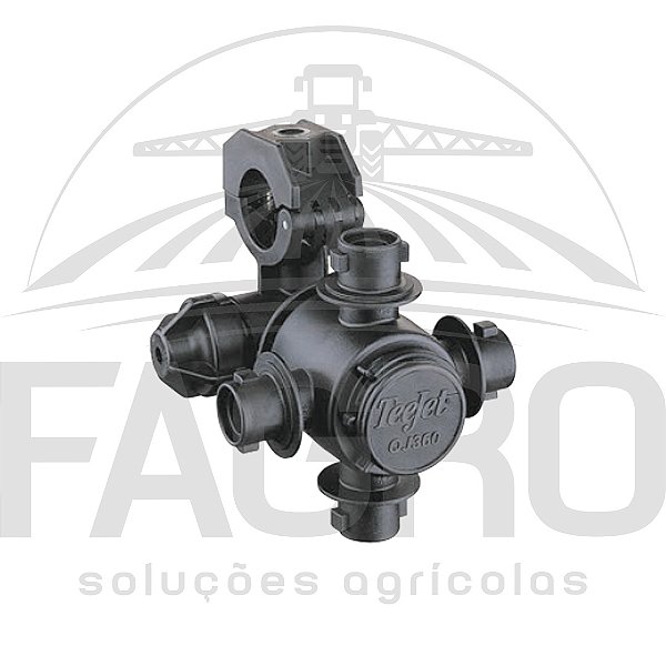 CORPO DE BICO MÚLTIPLO QUICK TEEJET QJ360C PARA BARRA ÚMIDA QJ364C-NYB - TEEJET