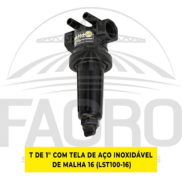 FILTRO DE LINHA EM T DE 1" COM TELA DE AÇO INOXIDÁVEL LST100 - BANJO