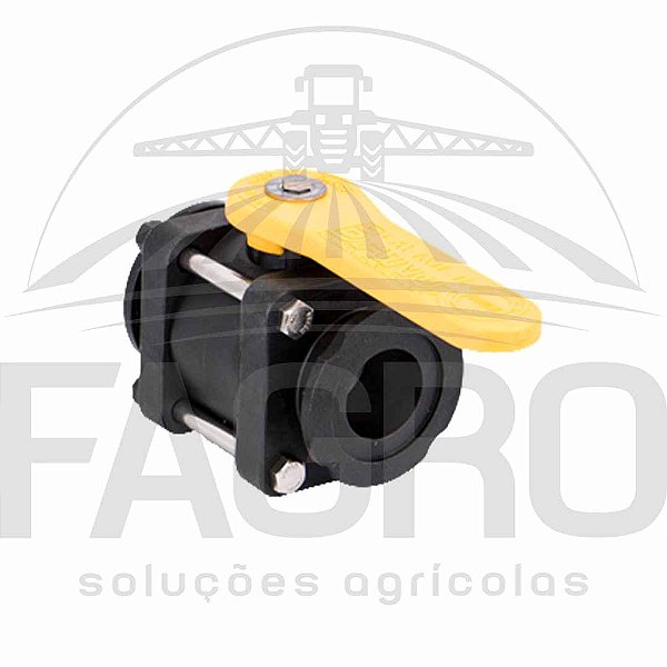(ITEM PROMOCIONAL) VÁLVULA ESFERA MANUAL DE PP, 2 VIAS, FLANGE 2”, PP - BANJO