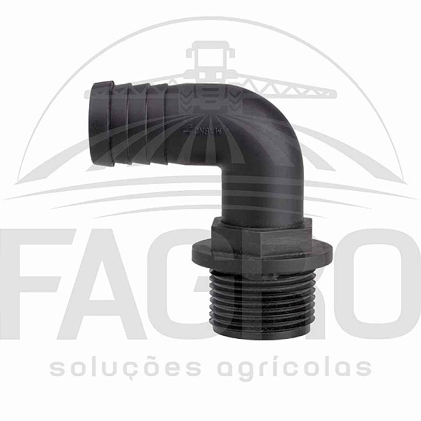 (ITEM PROMOCIONAL) CONEXÃO CURVA 90° PARA MANGUEIRA, COM ROSCA EXTERNA 3/4” PARA MANGUEIRA 3/4” - MAGNOJET