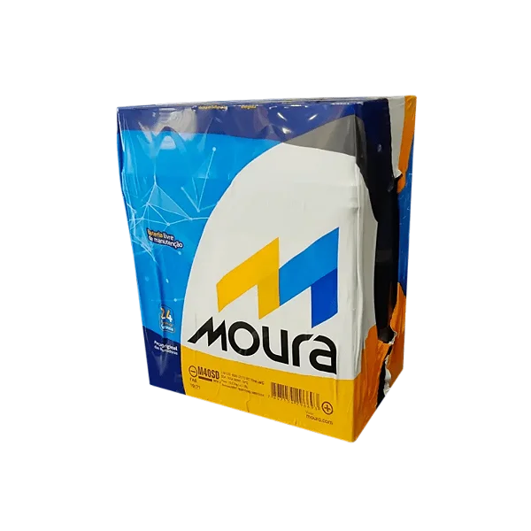 Bateria Moura 40Ah – 12V – M40SD – Polo Direito | Livre de Manutenção – Inmetro
