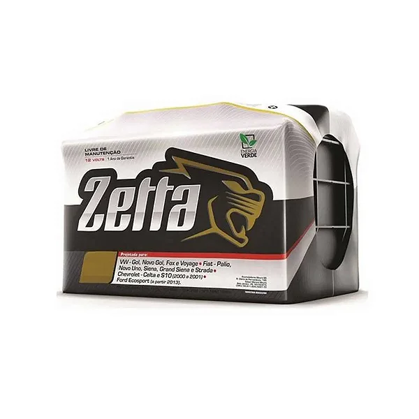 Bateria Zetta 60Ah – 12V – Z60D (MGE3) – Polo Direito | Livre de Manutenção – Inmetro