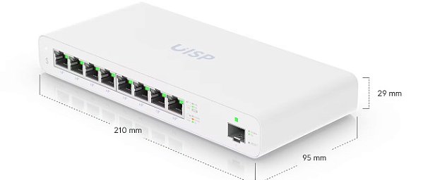Switch Ubiquiti 8 portas POE Passivo 24v para Unifi UAP 24 Volts UISP-S Edgeswitch (subst ES-5XP, ES-8XP, TS-8-Pro)