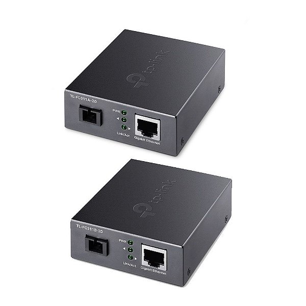 Kit Conversor De Mídia Wdm Gigabit Sc TL-Fc311a E Fc311b Tp-link 1FO Bidi