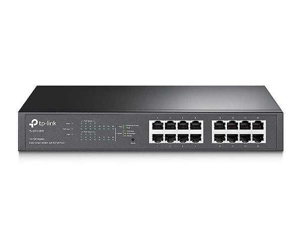 Switch 16 portas Gigabit com POE+ TP-Link TL-SG1016PE 802.3AF/AT Gerenciável