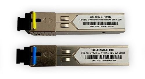 Kit Módulo Gbic Sfp Bi-direcional 10km Sc Fibra Sm 1550/1310