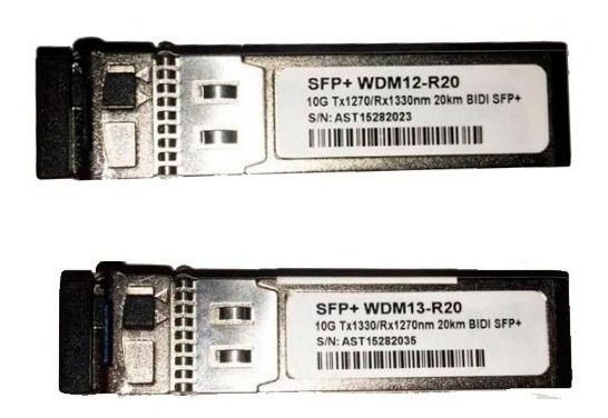Par de módulos GBIC SFP+ 10GB Monomodo Bidi 1FO para Mikrotik