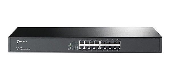 Switch 16 portas 10/100MB/s Rackmount TP-Link TL-SF1016