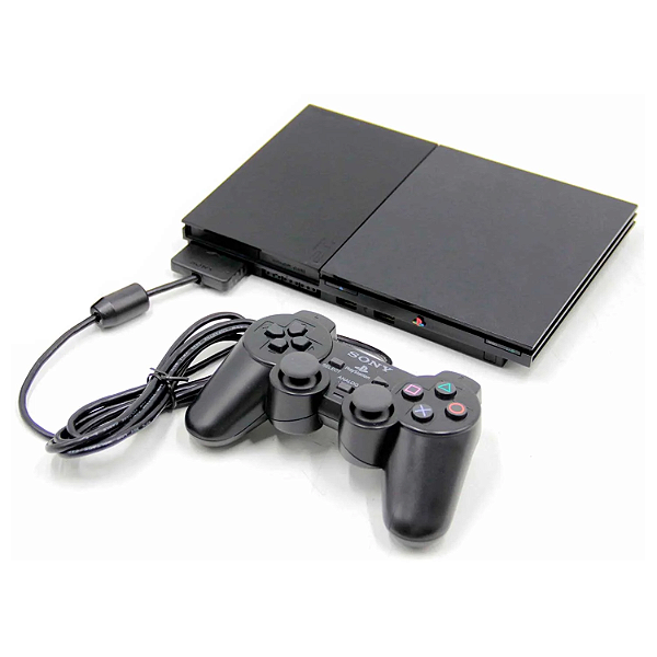 Console Sony Playstation 2 Slim Serie 9k Preto - PS2 - Usado