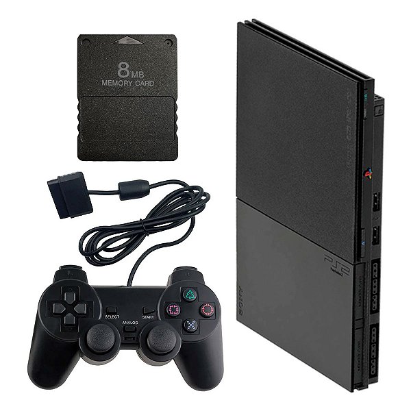 Console Sony Playstation 2 Slim Serie 9k Preto - PS2 - Usado