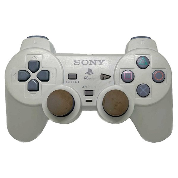 Controle Sony PlayStation Dualshock 1 Branco - PS1 - Usado