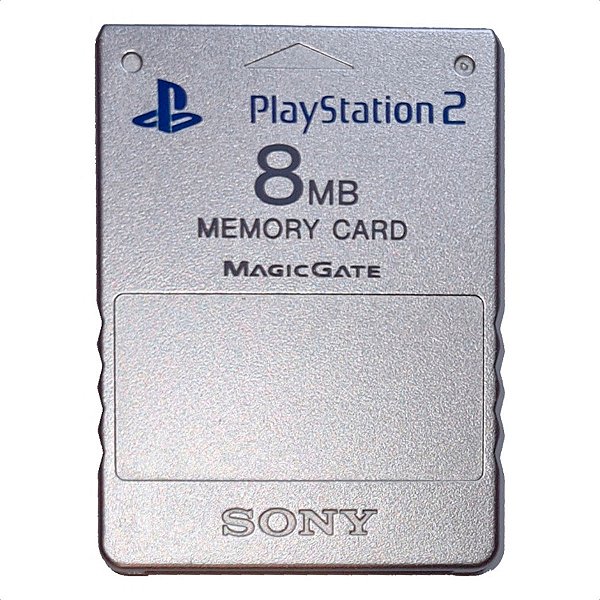 Memory Card 8MB Prata Original Sony - PS2 - Usado