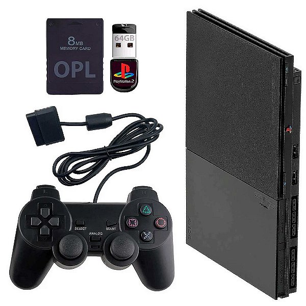 Console Sony Playstation 2 Slim Serie 9k Preto - PS2