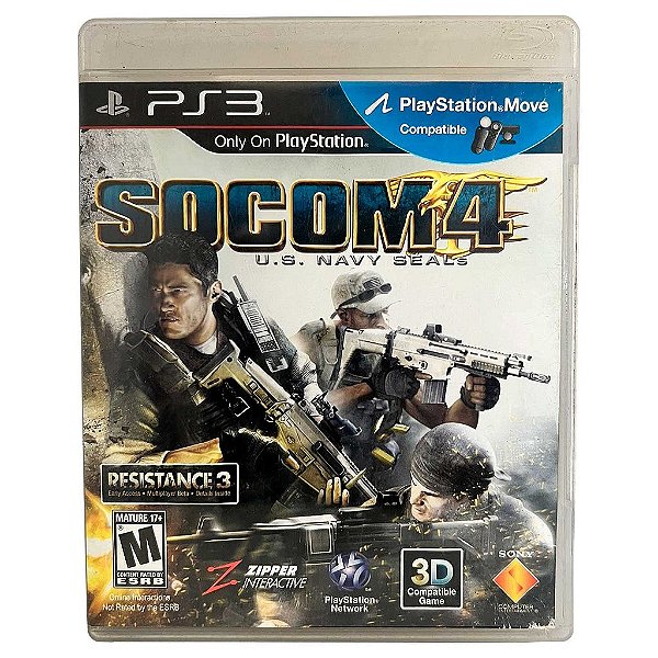 Jogo SOCOM 4 Navy SEALs  PS3 Mídia Física Original Usado Com Manual