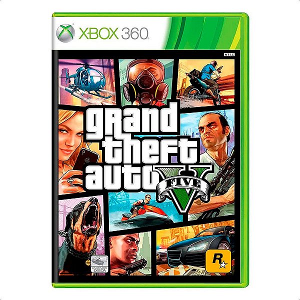 Jogo Grand Theft Auto V Mídia Fisica (GTA 5) - Xbox 360
