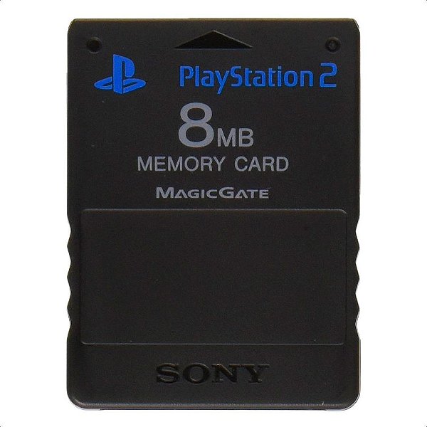 Memory Card Sony PlayStation 2 Preto 8MB Original - PS2