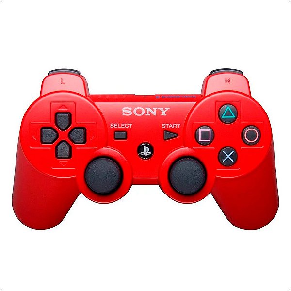 Controle Sony PlayStation DualShock 3 Vermelho - PS3