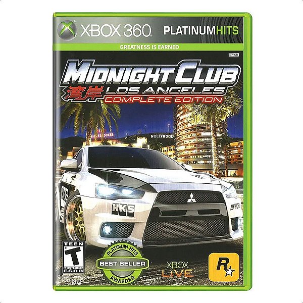 Jogo Midnight Club Los Angeles Complete Edition Mídia Fisica - Xbox 360 (Platinum Hits)