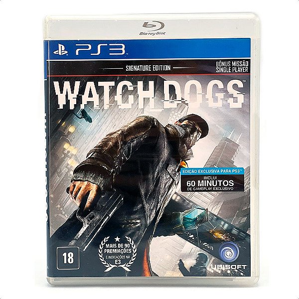 Jogo Watch Dogs Signature Edition  PS3 Mídia Física Original Usado Com Manual
