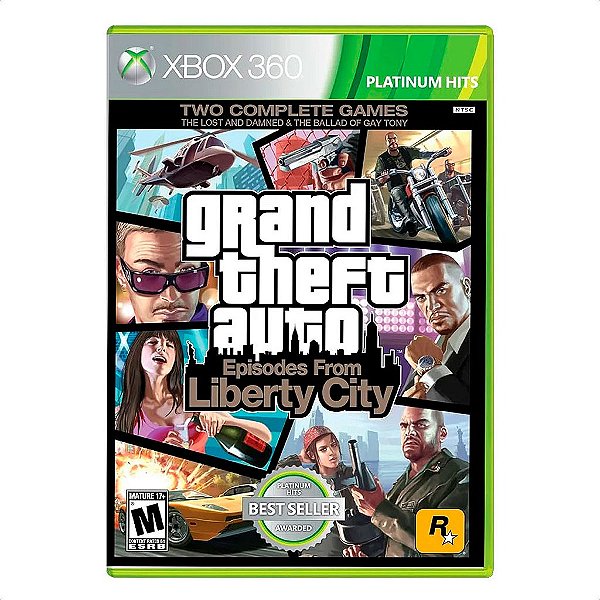 Jogo Grand Theft Auto Episodes From Liberty City (GTA) Mídia Física Usado - Xbox 360 (Platinum Hits)