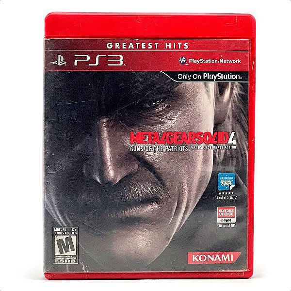 Jogo Metal Gear Solid 4 Guns Of The Patriot  (Greatest Hits) PS3 Mídia Física Original Usado Sem Manual
