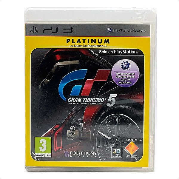 Jogo Gran Turismo 5  (Platinum) PS3 Mídia Física Original Usado Com Manual