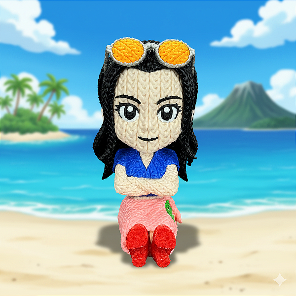 Nico Robin Estilo Crochê Amigurumi