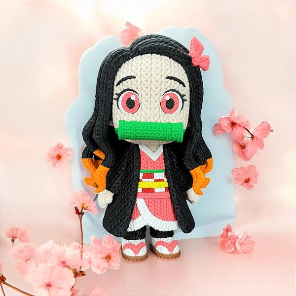 Nezuko Estilo Crochê Amigurumi