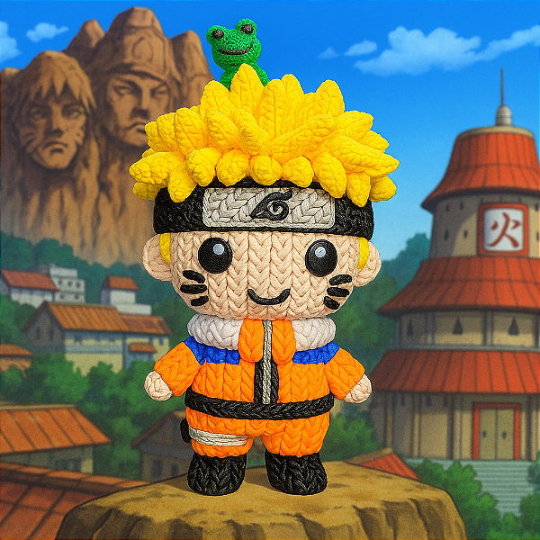 Naruto Estilo Crochê Amigurumi