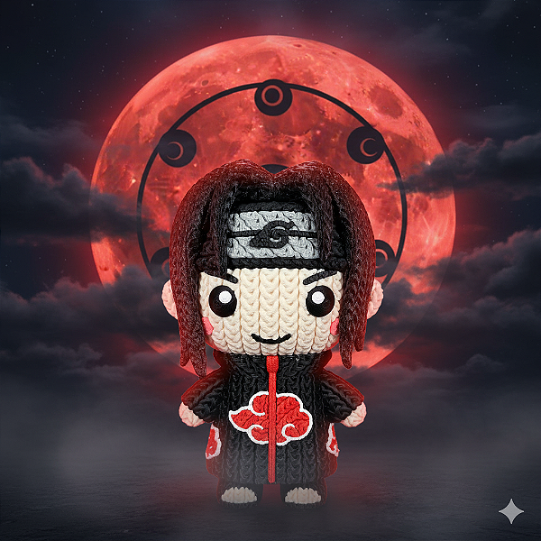 Itachi Estilo Crochê Amigurumi