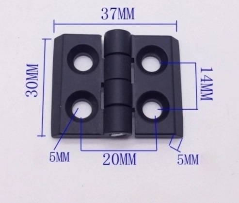 Dobradiça em Zamak para Perfil de Aluminio