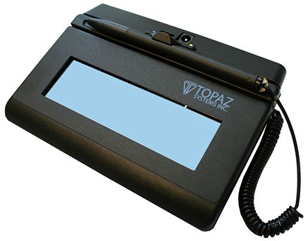 Coletor de Assinaturas Topaz Systems Bluetooth T-LBK460-BT Modelo Séries Siglite LCD 1X5 Bluetooth