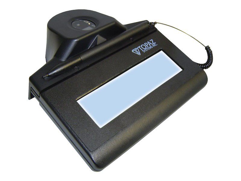Coletor de Assinatura Topaz Systems TF-LBK464 Modelo Série IDGEM LCD 1X5 Com Biometria