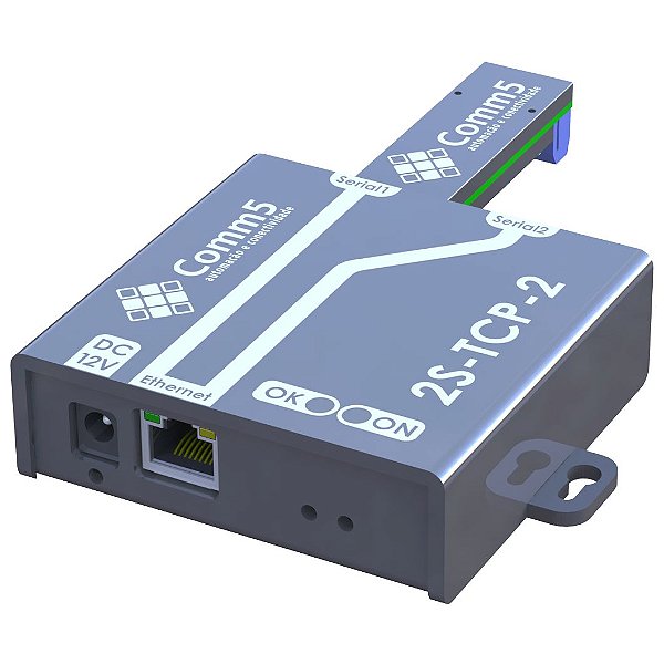 2S-TCP-485-2 Conversor de rede para 1 saída serial RS232 e 1 serial RS485