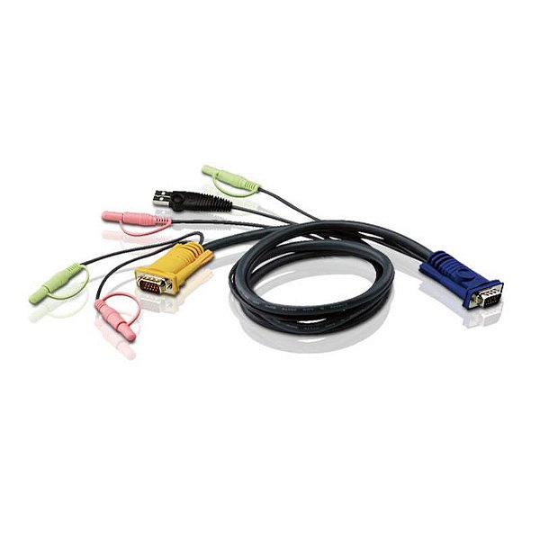 CABO P/SWITCH KVM SPHD - USB COM AUDIO 3,0 M - 2L-5303U - ATEN
