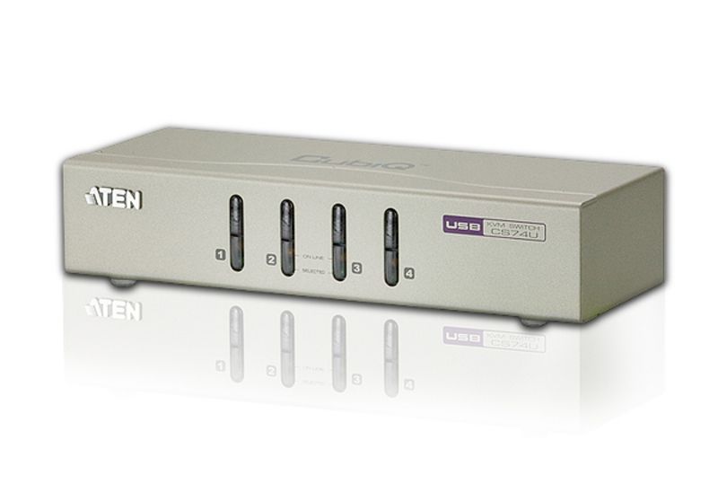 CS74U Comutador KVM de 4 portas USB VGA/Áudio