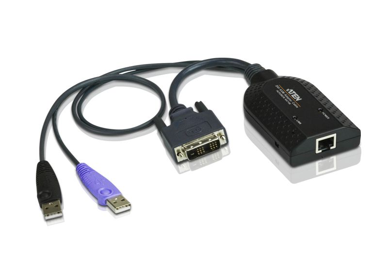 KA7166 Adaptador KVM de mídia virtual DVI USB com suporte para cartão inteligente