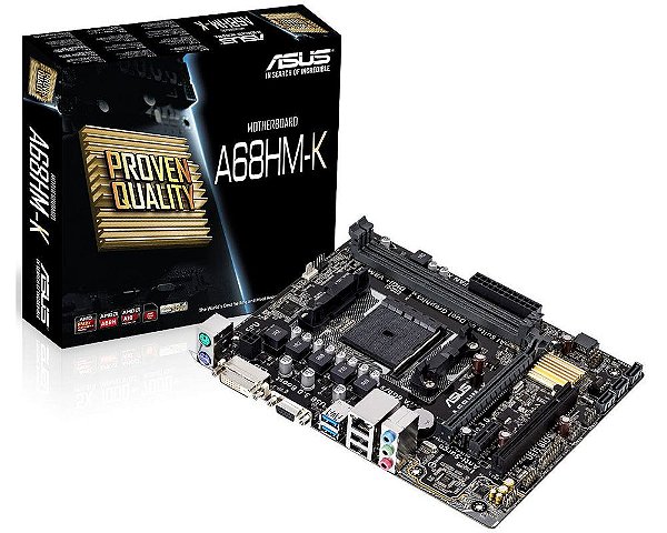 90MB0KU0-M0EAY0 Placa-Mãe Asus A68HM-K (A68HM-K) AMD FM2+ DDR3 Micro ATX