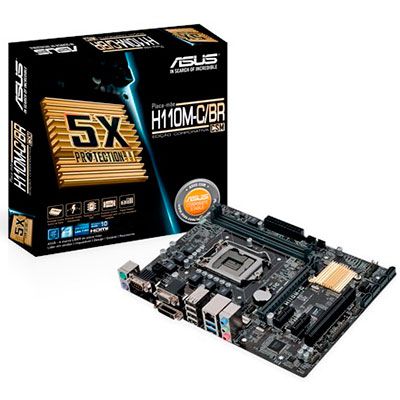 90MB0QI0-C1BAYC Placa-Mãe Asus (H110M-C/BR/CSM) Intel 1151 DDR4 µATX