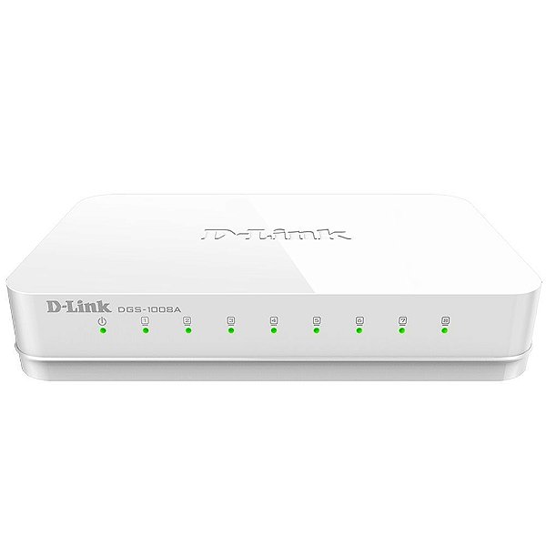 Switch SOHO Gigabit com 8x 10/100/1000Mbps RJ45 D-Link / DGS-1008A