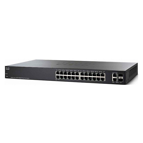 Switch Cisco Gigabit Smart 26 Portas 10/100/1000Mbps / SG220-26-K9-BR