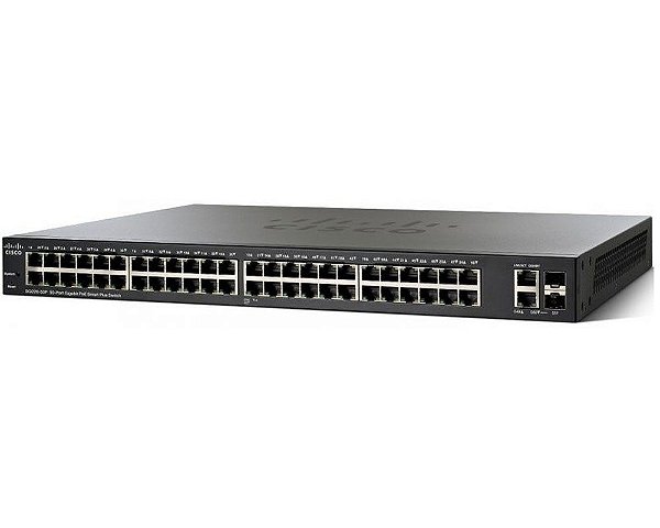 Switch Cisco 220 Series 48 portas 10/100/1000 PoE+ 2-SFP L2 Gerenciável / SG220-50P-K9-BR