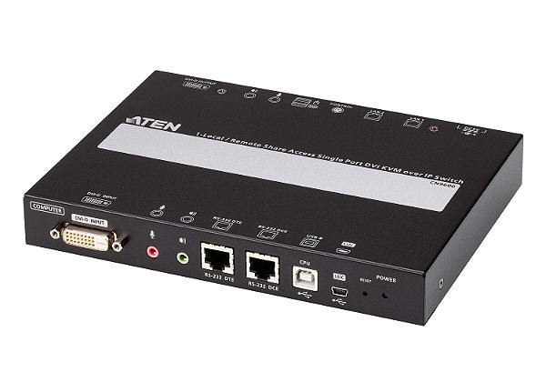 Switch DVI KVM Sobre IP Aten CN9600 de Partilha de Acesso Local/Remoto de Porta Individual