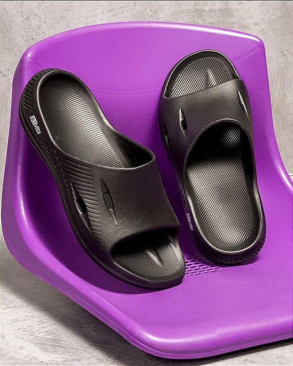 Chinelo Slider EVA ActVitta Preto e Azul