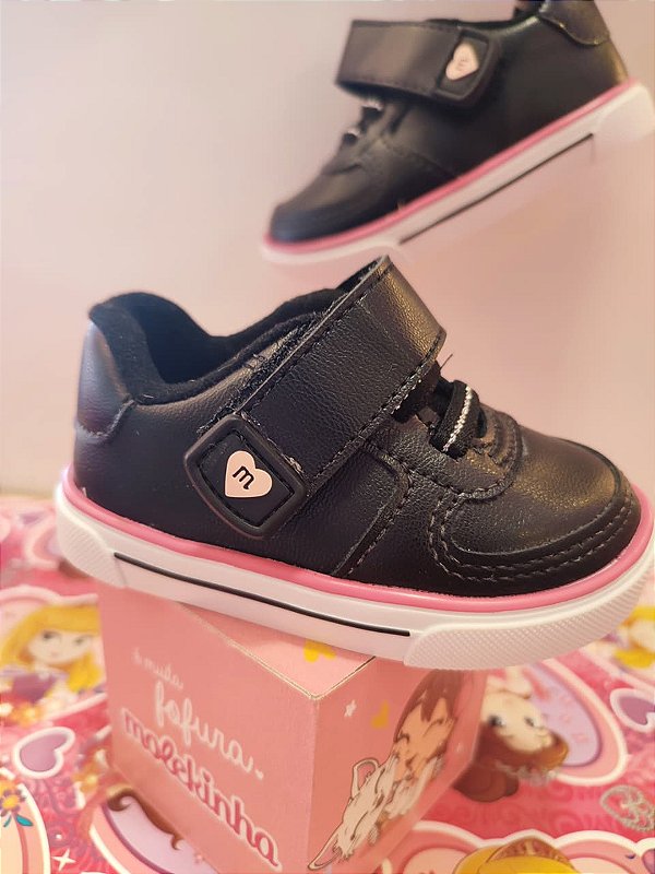 Tênis Molekinha Infantil Preto com Velcro