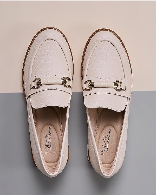 Sapato Modare Creme Confortável