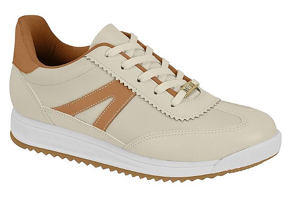 Tênis Vizzano tipo Sportivo Branco Off/Camel